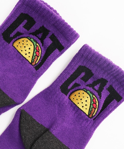 And A(アンドエー)の「AlexanderLeeChang アレキサンダーリーチャン / TACOCAT SOCKS タコキャット 配色切り替えロゴソックス / AC052106(ソックス/靴下・メンズ・ホワイト/チャコール/パープル・FREE)」の8枚目の写真