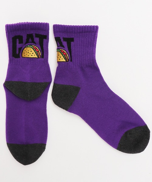And A(アンドエー)の「AlexanderLeeChang アレキサンダーリーチャン / TACOCAT SOCKS タコキャット 配色切り替えロゴソックス / AC052106(ソックス/靴下・メンズ・ホワイト/チャコール/パープル・FREE)」の11枚目の写真
