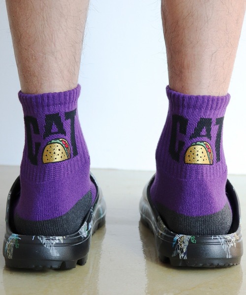 And A(アンドエー)の「AlexanderLeeChang アレキサンダーリーチャン / TACOCAT SOCKS タコキャット 配色切り替えロゴソックス / AC052106(ソックス/靴下・メンズ・ホワイト/チャコール/パープル・FREE)」の14枚目の写真