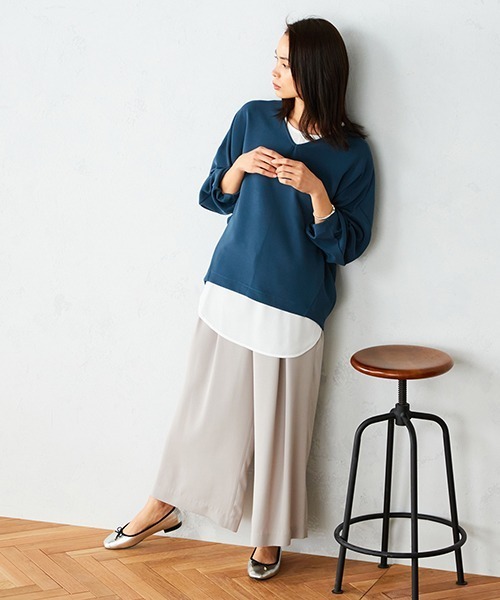 COMME CA MODELS(コムサモデルズ)の「タックワイドパンツ(その他パンツ・レディース・ブラック/グレー/ブルー・LARGE/X-LARGE/MEDIUM/SMALL/X-SMALL)」の16枚目の写真