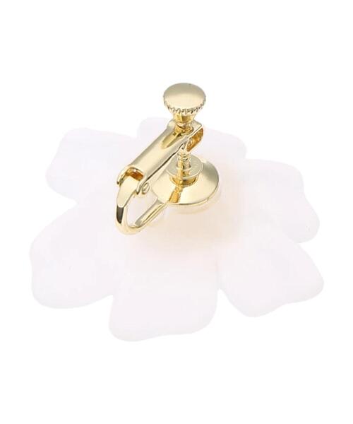 earth music&ecology（アースミュージックアンドエコロジー）の「クリアフラワーイヤリング ＊（イヤリング・レディース・ゴールド・FREE）」の6枚目の写真