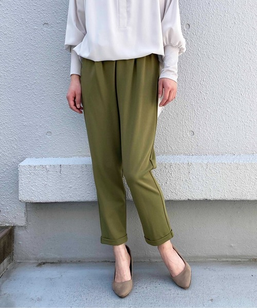 PICCIN（ピッチン）の「ウエストギャザーカットパンツ（その他パンツ・レディース・カーキ/ブラック/ブルー/イエロー/オフホワイト/モカ・S/M/XS）」の6枚目の写真