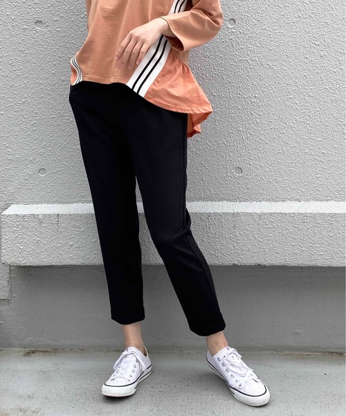 PICCIN（ピッチン）の「ウエストギャザーカットパンツ（その他パンツ・レディース・カーキ/ブラック/ブルー/イエロー/オフホワイト/モカ・S/M/XS）」の4枚目の写真