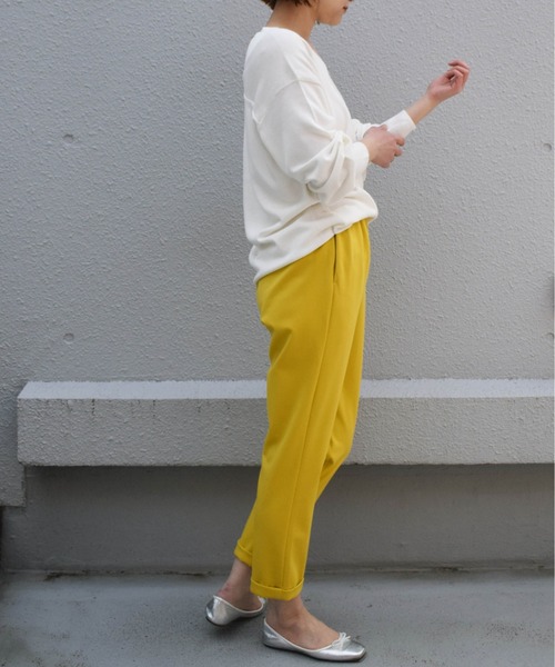 PICCIN（ピッチン）の「ウエストギャザーカットパンツ（その他パンツ・レディース・カーキ/ブラック/ブルー/イエロー/オフホワイト/モカ・S/M/XS）」の21枚目の写真