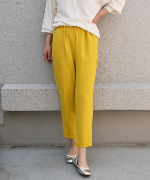 PICCIN（ピッチン）の「ウエストギャザーカットパンツ（その他パンツ・レディース・カーキ/ブラック/ブルー/イエロー/オフホワイト/モカ・S/M/XS）」の8枚目の写真