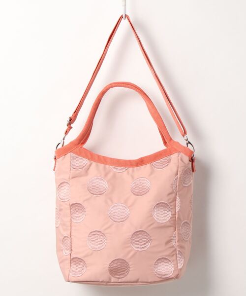 SAC（サック）の「ドット柄刺繍トートバッグ  Happy&Sac（トートバッグ・レディース・グレー/ブラック/ブルー/ピンク/ベージュ・FREE）」の5枚目の写真