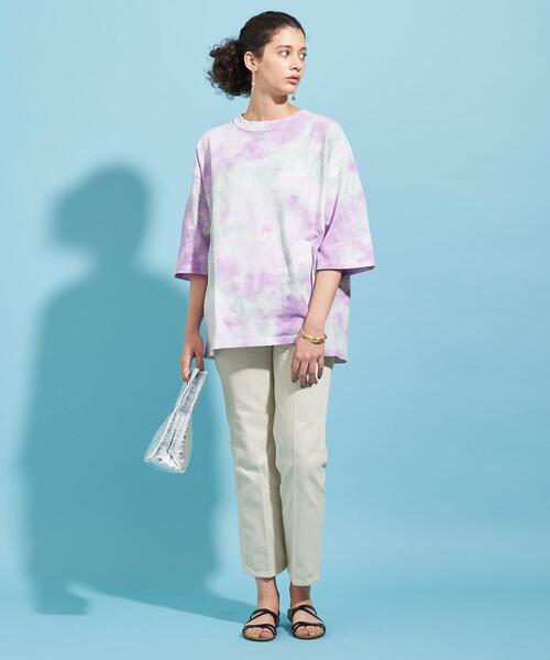 Russell Athletic（ラッセルアスレティック）の「【別注】＜RUSSELL ATHLETIC＞∴タイダイショートスリーブTシャツ（Tシャツ/カットソー・レディース・ライトブルー/ライラック・FREE）」の15枚目の写真