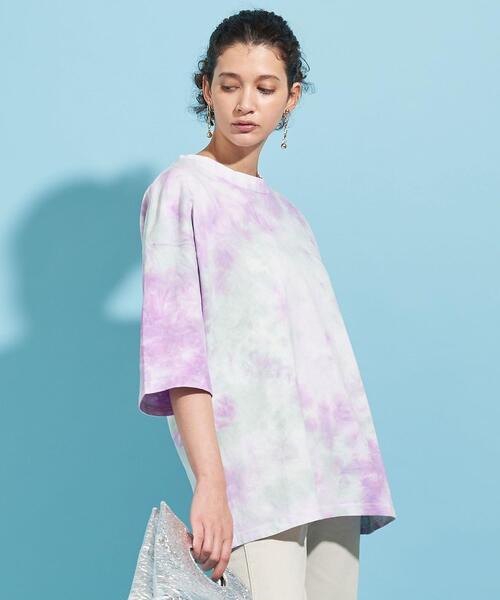 Russell Athletic（ラッセルアスレティック）の「【別注】＜RUSSELL ATHLETIC＞∴タイダイショートスリーブTシャツ（Tシャツ/カットソー・レディース・ライトブルー/ライラック・FREE）」の17枚目の写真