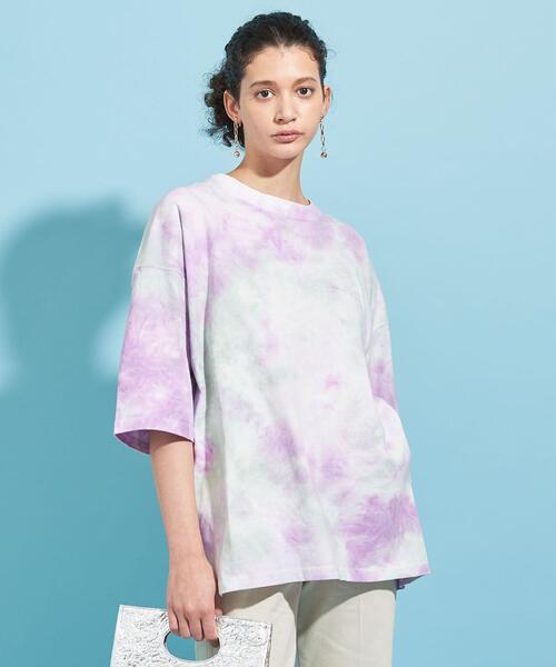 Russell Athletic（ラッセルアスレティック）の「【別注】＜RUSSELL ATHLETIC＞∴タイダイショートスリーブTシャツ（Tシャツ/カットソー・レディース・ライトブルー/ライラック・FREE）」の11枚目の写真
