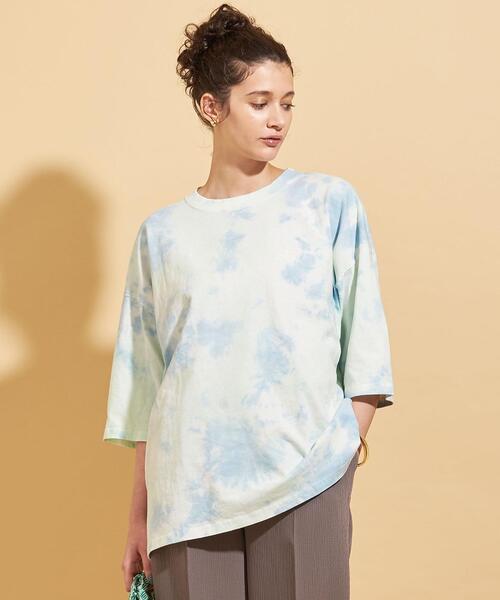 Russell Athletic（ラッセルアスレティック）の「【別注】＜RUSSELL ATHLETIC＞∴タイダイショートスリーブTシャツ（Tシャツ/カットソー・レディース・ライトブルー/ライラック・FREE）」の7枚目の写真