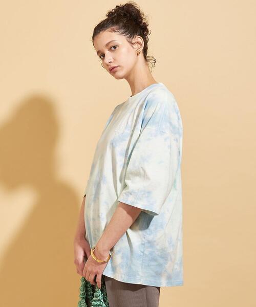 Russell Athletic（ラッセルアスレティック）の「【別注】＜RUSSELL ATHLETIC＞∴タイダイショートスリーブTシャツ（Tシャツ/カットソー・レディース・ライトブルー/ライラック・FREE）」の13枚目の写真