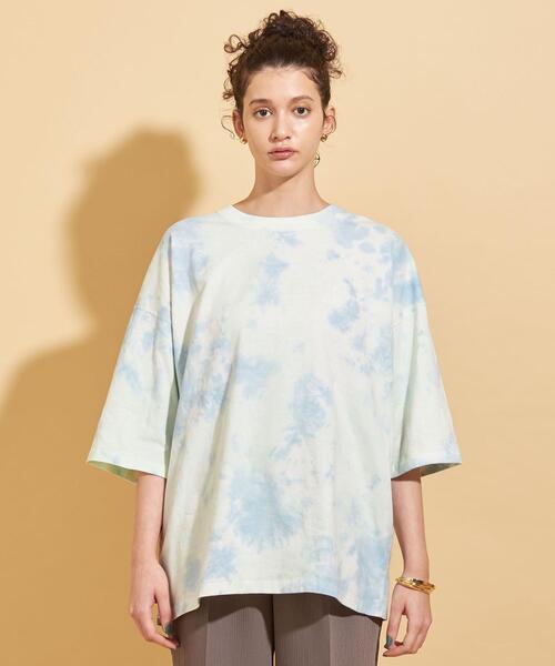 Russell Athletic（ラッセルアスレティック）の「【別注】＜RUSSELL ATHLETIC＞∴タイダイショートスリーブTシャツ（Tシャツ/カットソー・レディース・ライトブルー/ライラック・FREE）」の5枚目の写真