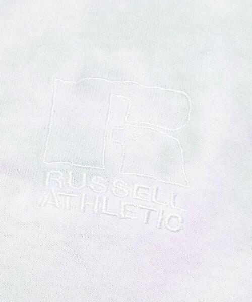 Russell Athletic（ラッセルアスレティック）の「【別注】＜RUSSELL ATHLETIC＞∴タイダイショートスリーブTシャツ（Tシャツ/カットソー・レディース・ライトブルー/ライラック・FREE）」の6枚目の写真