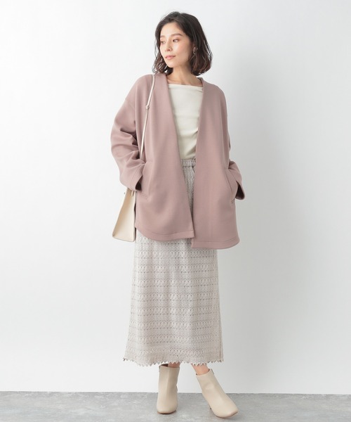 LEPSIM（レプシィム）の「ライトノーカラーハオリ　923200（カーディガン/ボレロ・レディース・モカ/グレイッシュベージュ・FREE）」の9枚目の写真