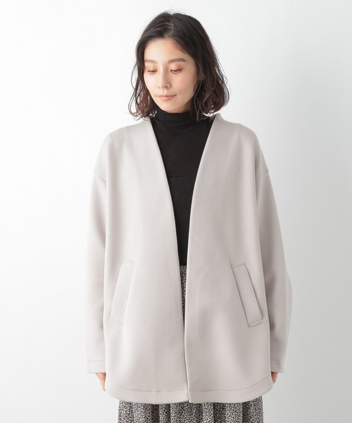 LEPSIM（レプシィム）の「ライトノーカラーハオリ　923200（カーディガン/ボレロ・レディース・モカ/グレイッシュベージュ・FREE）」の6枚目の写真