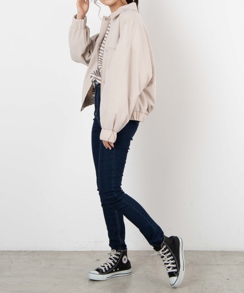 WEGO（ウィゴー）の「WEGO/ボリュームポケットブルゾン（ブルゾン・レディース・ブラック系その他/アイボリー/グレー系その他/ホワイト系その他・FREE）」の12枚目の写真