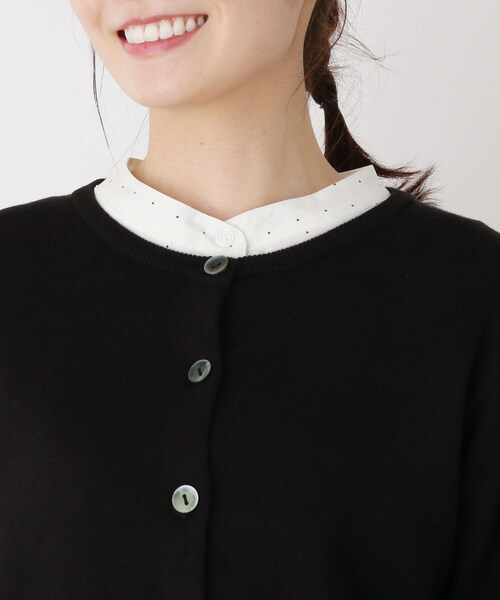 pink adobe（ピンクアドベ）の「◆【M-L】シンプル カーディガン（カーディガン/ボレロ・レディース・ライトグレー/ブラック/ベビーピンク/レモンイエロー・40/38）」の9枚目の写真