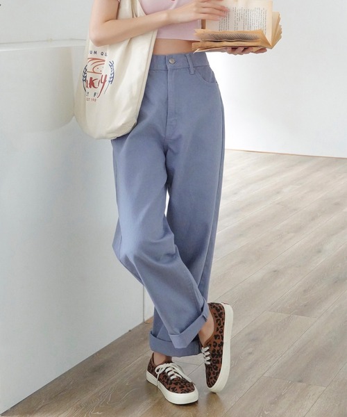 Mayree（メイリー）の「【Mayree】チノツイルセミワイドパンツ 2021SS（チノパンツ・レディース・ブラック/ブルー/アイボリー/サンドベージュ/ピンクベージュ・FREE）」の5枚目の写真