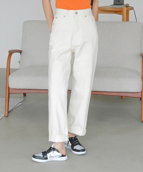 Mayree（メイリー）の「【Mayree】チノツイルセミワイドパンツ 2021SS（チノパンツ・レディース・ブラック/ブルー/アイボリー/サンドベージュ/ピンクベージュ・FREE）」の10枚目の写真