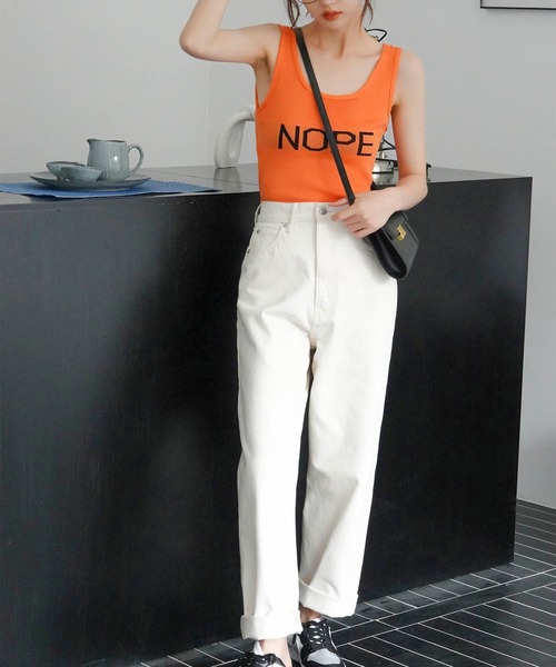 Mayree（メイリー）の「【Mayree】チノツイルセミワイドパンツ 2021SS（チノパンツ・レディース・ブラック/ブルー/アイボリー/サンドベージュ/ピンクベージュ・FREE）」の7枚目の写真