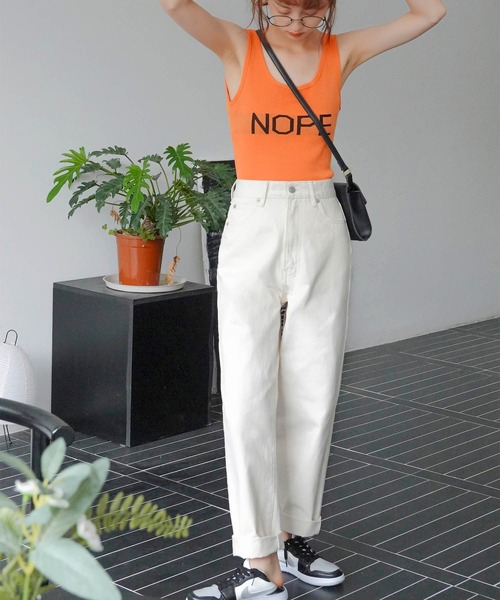 Mayree（メイリー）の「【Mayree】チノツイルセミワイドパンツ 2021SS（チノパンツ・レディース・ブラック/ブルー/アイボリー/サンドベージュ/ピンクベージュ・FREE）」の12枚目の写真