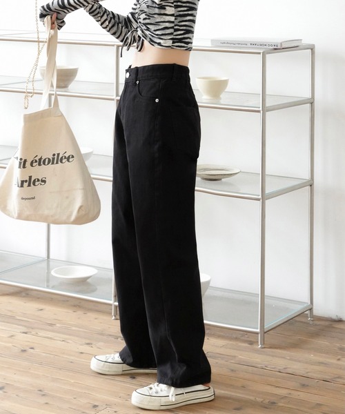 Mayree（メイリー）の「【Mayree】チノツイルセミワイドパンツ 2021SS（チノパンツ・レディース・ブラック/ブルー/アイボリー/サンドベージュ/ピンクベージュ・FREE）」の14枚目の写真