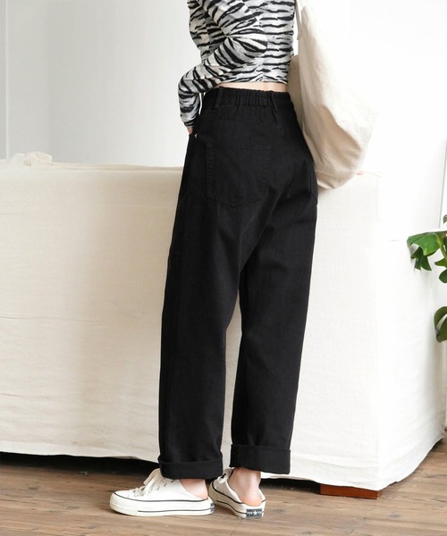 Mayree（メイリー）の「【Mayree】チノツイルセミワイドパンツ 2021SS（チノパンツ・レディース・ブラック/ブルー/アイボリー/サンドベージュ/ピンクベージュ・FREE）」の15枚目の写真