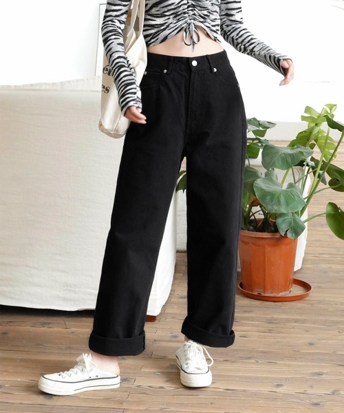 Mayree（メイリー）の「【Mayree】チノツイルセミワイドパンツ 2021SS（チノパンツ・レディース・ブラック/ブルー/アイボリー/サンドベージュ/ピンクベージュ・FREE）」の16枚目の写真