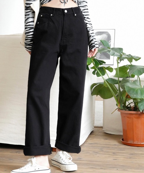 Mayree（メイリー）の「【Mayree】チノツイルセミワイドパンツ 2021SS（チノパンツ・レディース・ブラック/ブルー/アイボリー/サンドベージュ/ピンクベージュ・FREE）」の19枚目の写真