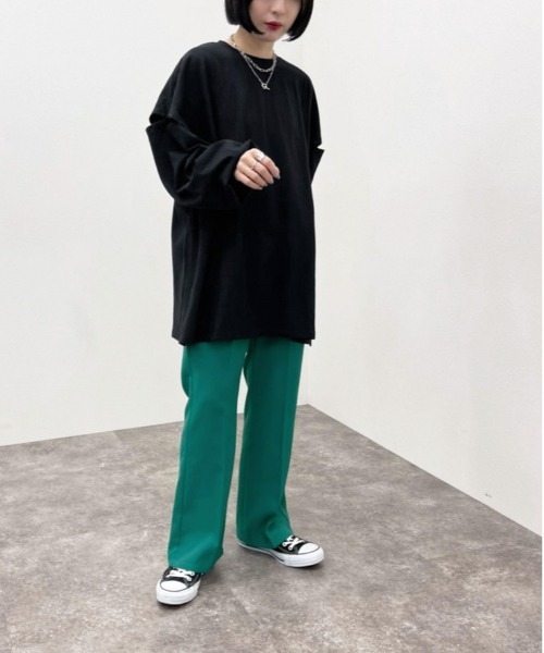 apres jour mignon（アプレジュールミニョン）の「袖開きロンＴ【ZOZOTOWN限定アイテム】（Tシャツ/カットソー・レディース・パープル/ブラック/ライトベージュ/オフホワイト・フリー/X-LARGE）」の16枚目の写真