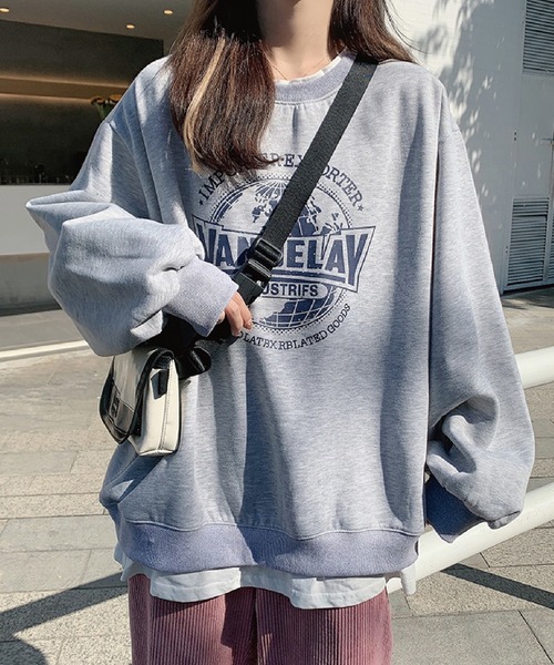 meJane（ミージェーン）の「VANDELAYフェイクレイヤードトレーナー（スウェット・レディース・グレー/ネイビー/ピンク・FREE）」の16枚目の写真