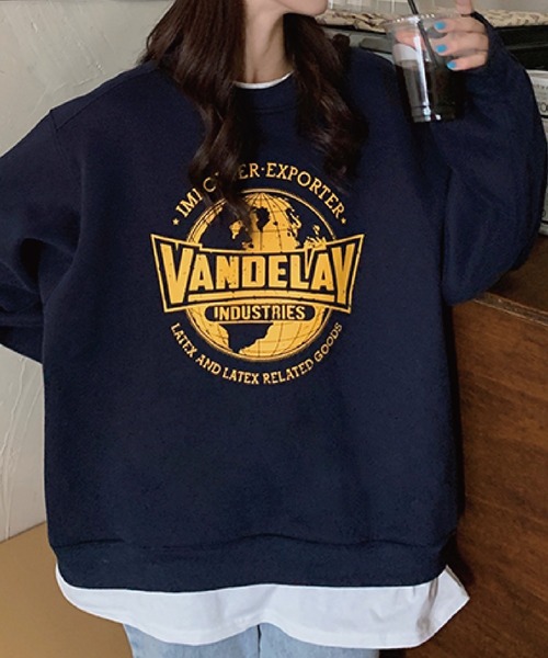 meJane（ミージェーン）の「VANDELAYフェイクレイヤードトレーナー（スウェット・レディース・グレー/ネイビー/ピンク・FREE）」の20枚目の写真