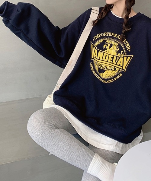 meJane（ミージェーン）の「VANDELAYフェイクレイヤードトレーナー（スウェット・レディース・グレー/ネイビー/ピンク・FREE）」の11枚目の写真