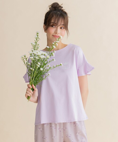 TOCCA(トッカ)の「新色登場【LOUNGE WEAR】LOUNGE Tee Tシャツ(Tシャツ/カットソー・レディース・サックスブルー系/ライトイエロー系/ライラック系・F)」の2枚目の写真