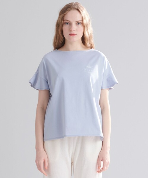 TOCCA(トッカ)の「新色登場【LOUNGE WEAR】LOUNGE Tee Tシャツ(Tシャツ/カットソー・レディース・サックスブルー系/ライトイエロー系/ライラック系・F)」の8枚目の写真