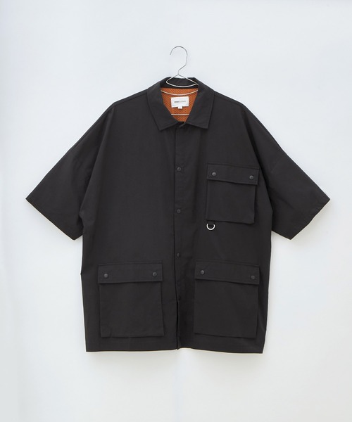EMMA CLOTHES（エマクローズ）の「コットンナイロンストレッチ オーバーサイズ ルーズミリタリーシャツ EMMA CLOTHES（シャツ/ブラウス・メンズ・ライラック/ブラック/ベージュ・M/L）」の6枚目の写真