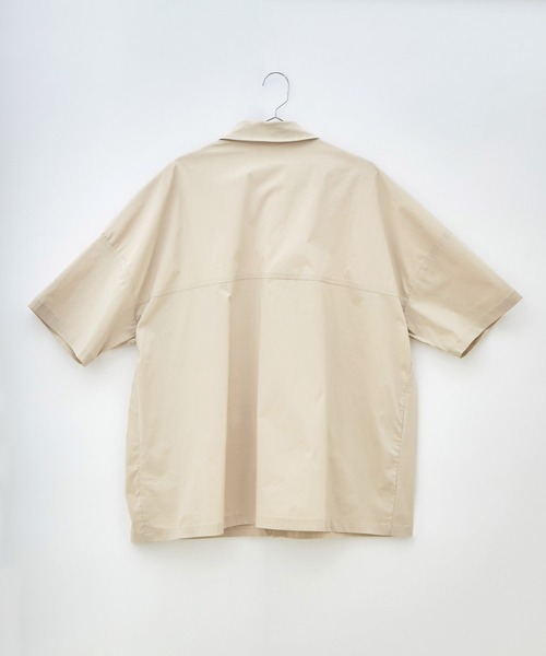 EMMA CLOTHES（エマクローズ）の「コットンナイロンストレッチ オーバーサイズ ルーズミリタリーシャツ EMMA CLOTHES（シャツ/ブラウス・メンズ・ライラック/ブラック/ベージュ・M/L）」の5枚目の写真