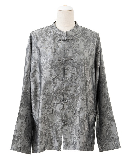 PUNYUS(プニュズ)の「チャイナ柄シャツ(シャツ/ブラウス・レディース・ブラック/グレー/ブルー/ワイン/ネイビー・3/4/1/2)」の22枚目の写真