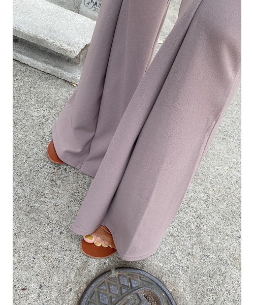 LiSeek（リシーク）の「【LiSeeK】フロントタックフレアパンツ（その他パンツ・レディース・ライトブラウン/ブラック・FREE）」の21枚目の写真