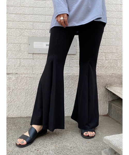 LiSeek（リシーク）の「【LiSeeK】フロントタックフレアパンツ（その他パンツ・レディース・ライトブラウン/ブラック・FREE）」の19枚目の写真