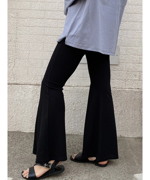 LiSeek（リシーク）の「【LiSeeK】フロントタックフレアパンツ（その他パンツ・レディース・ライトブラウン/ブラック・FREE）」の22枚目の写真