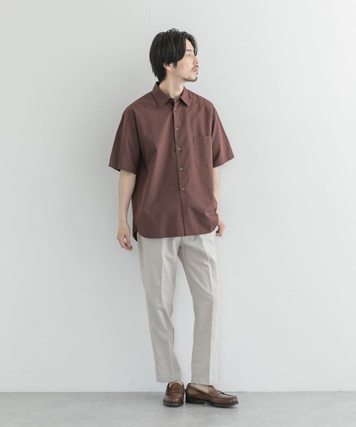 URBAN RESEARCH（アーバンリサーチ）の「コットン/リヨセルタイプライターシャツ（シャツ/ブラウス・メンズ・ブラック/ベージュ/ブラウン/カーキ・MEDIUM/LARGE）」の12枚目の写真