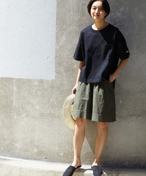 OMNES Another Edition(オムネス アナザーエディション)の「製品染め コットンショートパンツ(その他パンツ・レディース・ブラック/ベージュ/カーキ/ミント/モカ・FREE)」の4枚目の写真