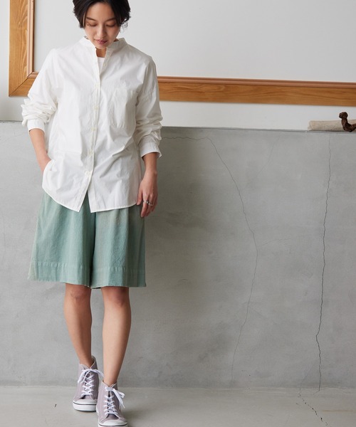 OMNES Another Edition(オムネス アナザーエディション)の「製品染め コットンショートパンツ(その他パンツ・レディース・ブラック/ベージュ/カーキ/ミント/モカ・FREE)」の5枚目の写真