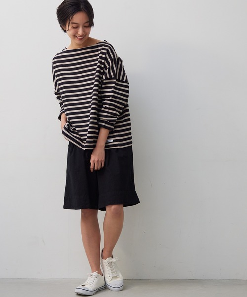 OMNES Another Edition(オムネス アナザーエディション)の「製品染め コットンショートパンツ(その他パンツ・レディース・ブラック/ベージュ/カーキ/ミント/モカ・FREE)」の7枚目の写真