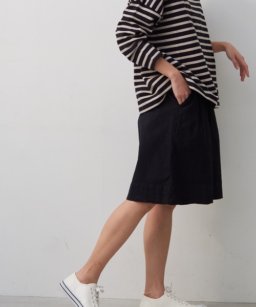 OMNES Another Edition(オムネス アナザーエディション)の「製品染め コットンショートパンツ(その他パンツ・レディース・ブラック/ベージュ/カーキ/ミント/モカ・FREE)」の10枚目の写真