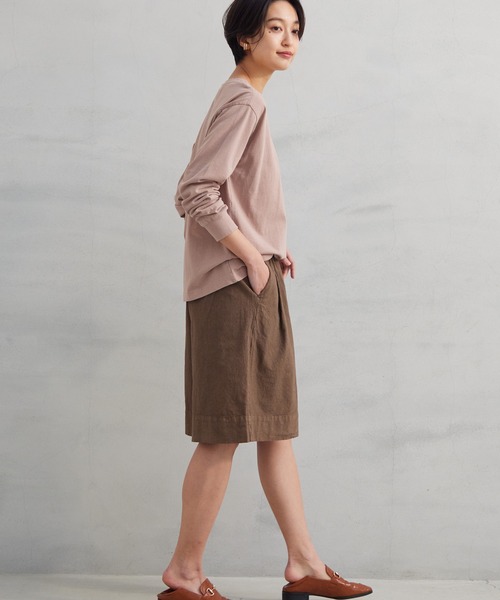 OMNES Another Edition(オムネス アナザーエディション)の「製品染め コットンショートパンツ(その他パンツ・レディース・ブラック/ベージュ/カーキ/ミント/モカ・FREE)」の18枚目の写真