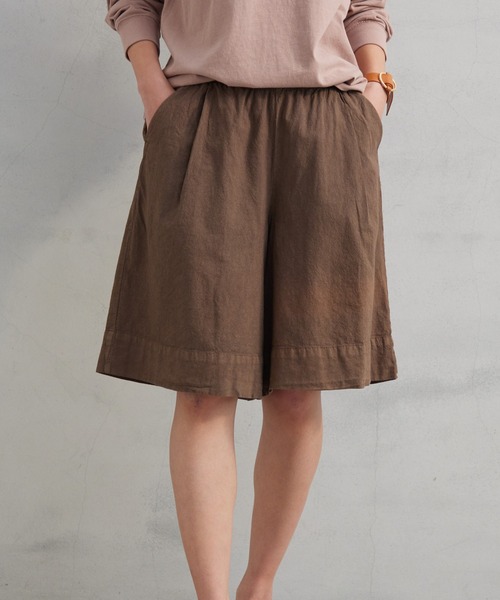 OMNES Another Edition(オムネス アナザーエディション)の「製品染め コットンショートパンツ(その他パンツ・レディース・ブラック/ベージュ/カーキ/ミント/モカ・FREE)」の20枚目の写真