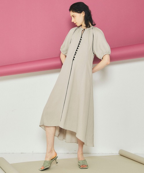 INella（イネラ）の「【INella(イネラ)】ラスティックトリムワンピース（ワンピース・レディース・ブラック/ベージュ・FREE）」の17枚目の写真