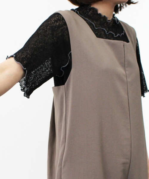 STYLEBLOCK（スタイルブロック）の「ポーラオールインワン（サロペット/オーバーオール・レディース・ライトベージュ/マスタード/ピンク/グレイッシュベージュ/ブラック・M）」の10枚目の写真